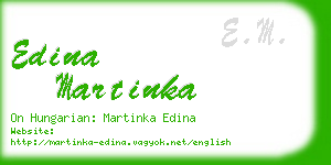 edina martinka business card